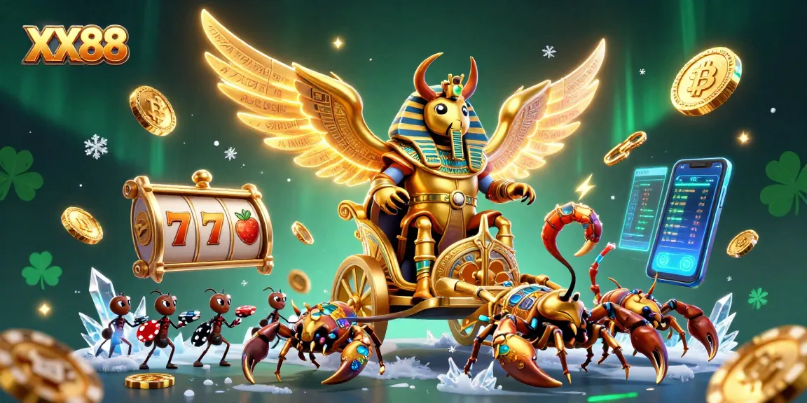 Experience thrilling slot action at XX88 with vibrant characters and crypto elements.