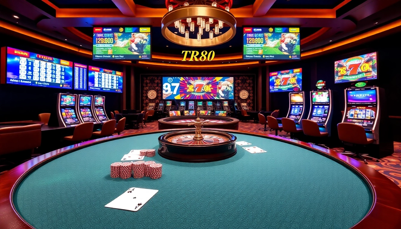 Experience the excitement of TR88 with vibrant casino tables and thrilling betting action.