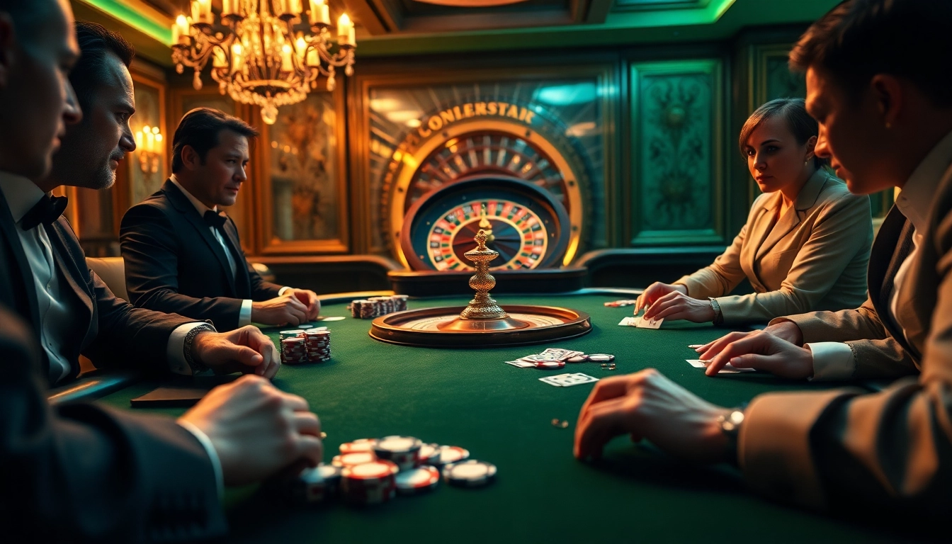 Exciting poker game setting at https://pg88sr.com/ featuring luxury chips and cards.
