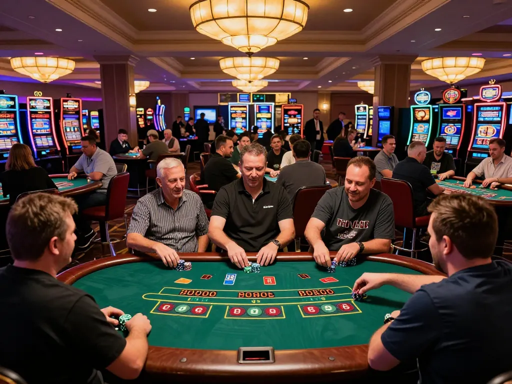 Players placing bets and enjoying blackjack action at SC88-themed casino tables