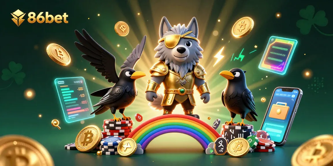 Experience the thrilling action of 86bet with Norse mythological characters and casino elements dazzlingly depicted.
