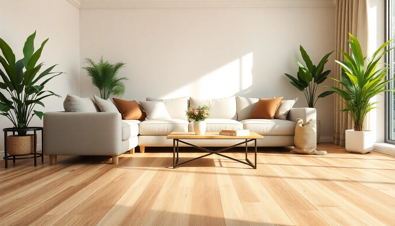 Enhance your space with cheap vinyl flooring that combines style and comfort in a modern interior.
