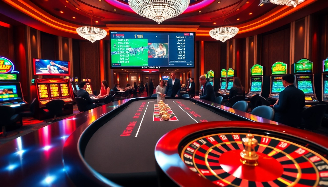 Bongdalu enhances your gaming experience with a vibrant casino atmosphere featuring baccarat, roulette, and live scoring screens.