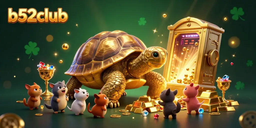 Engage in exciting gameplay at b52club with vibrant 3D illustration showcasing thrilling casino elements.