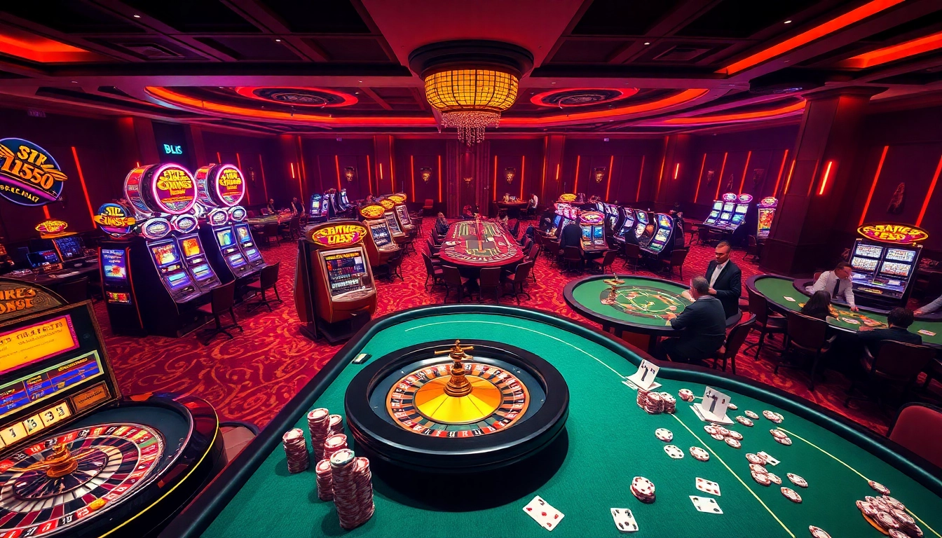 Enjoying a thrilling casino experience at BL555, featuring vibrant games and luxurious atmosphere.