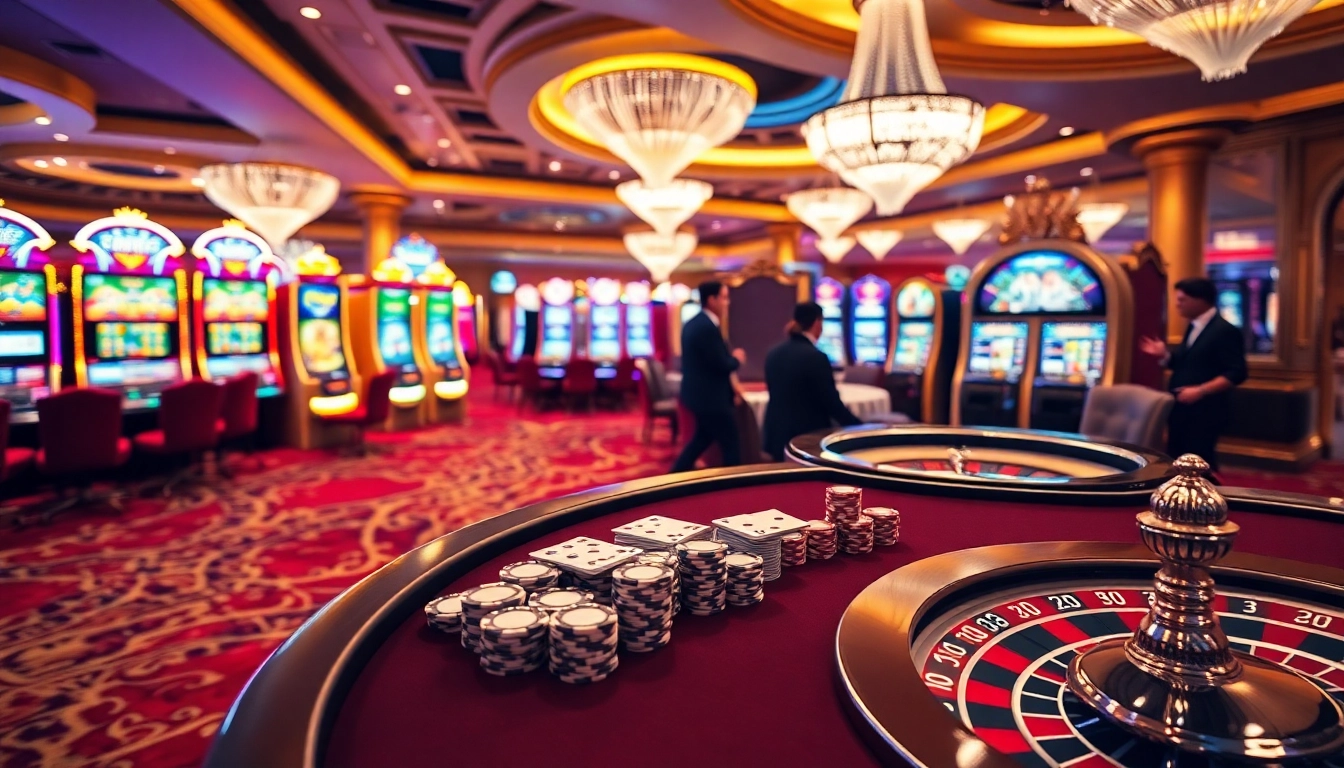 Excited players enjoying a luxurious gaming environment at 68VIP casino.