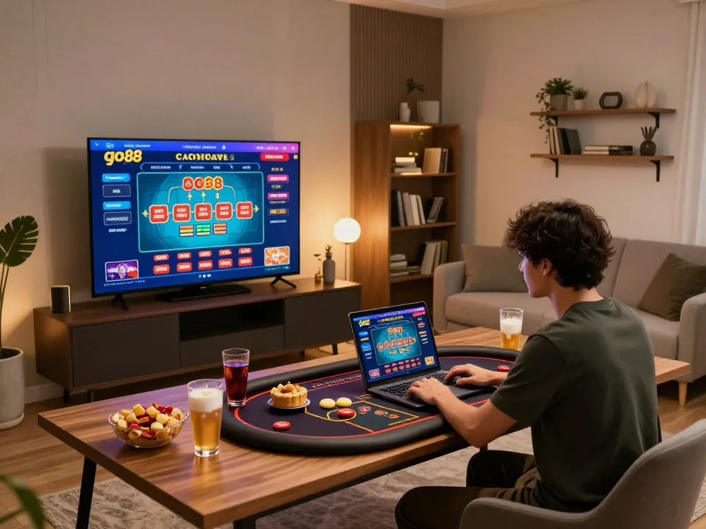 Experience online gaming at go88 with friends in a cozy, inviting setting