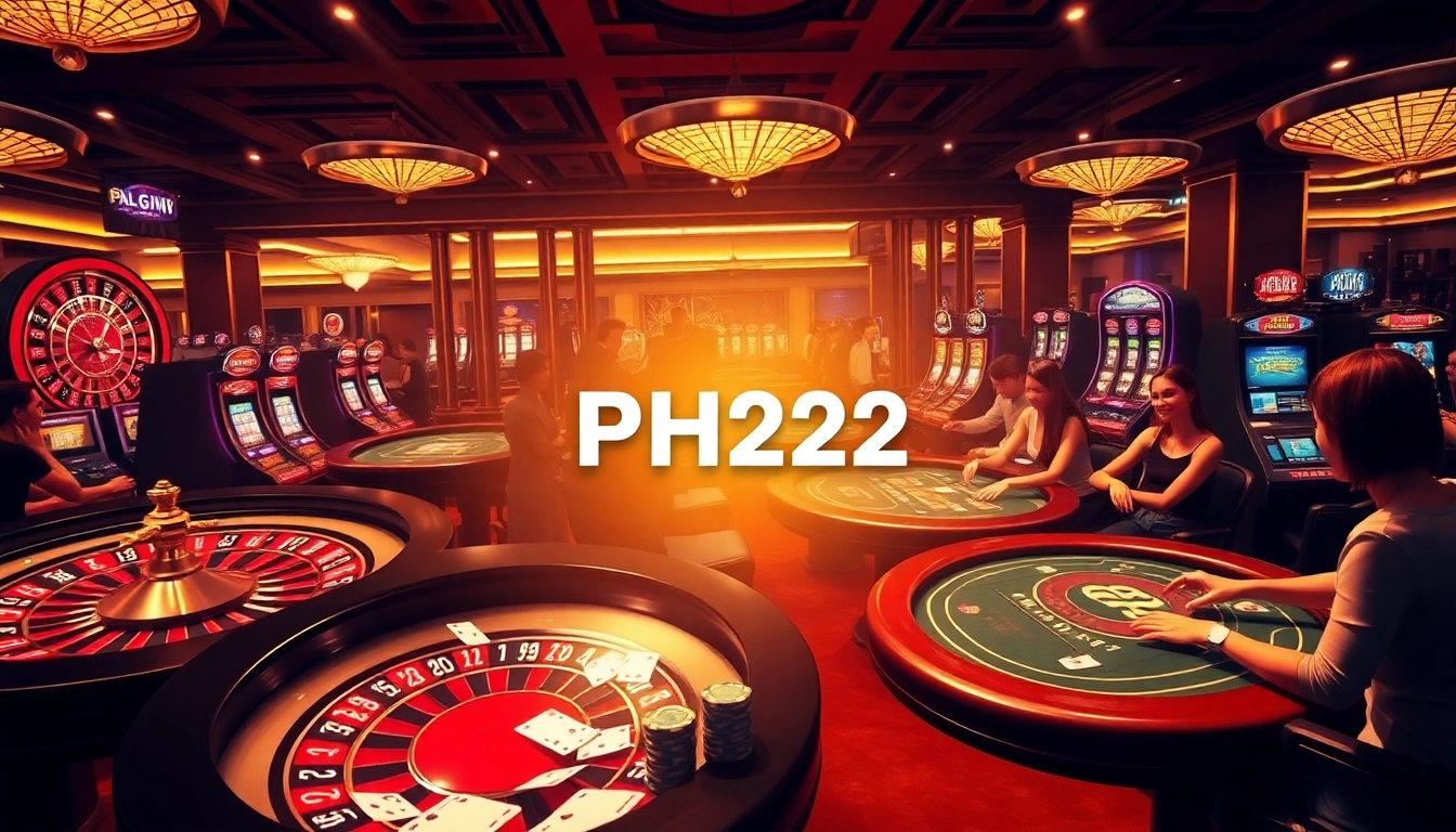 Players enjoying thrilling games at PH222 Casino, showcasing luxury and excitement.