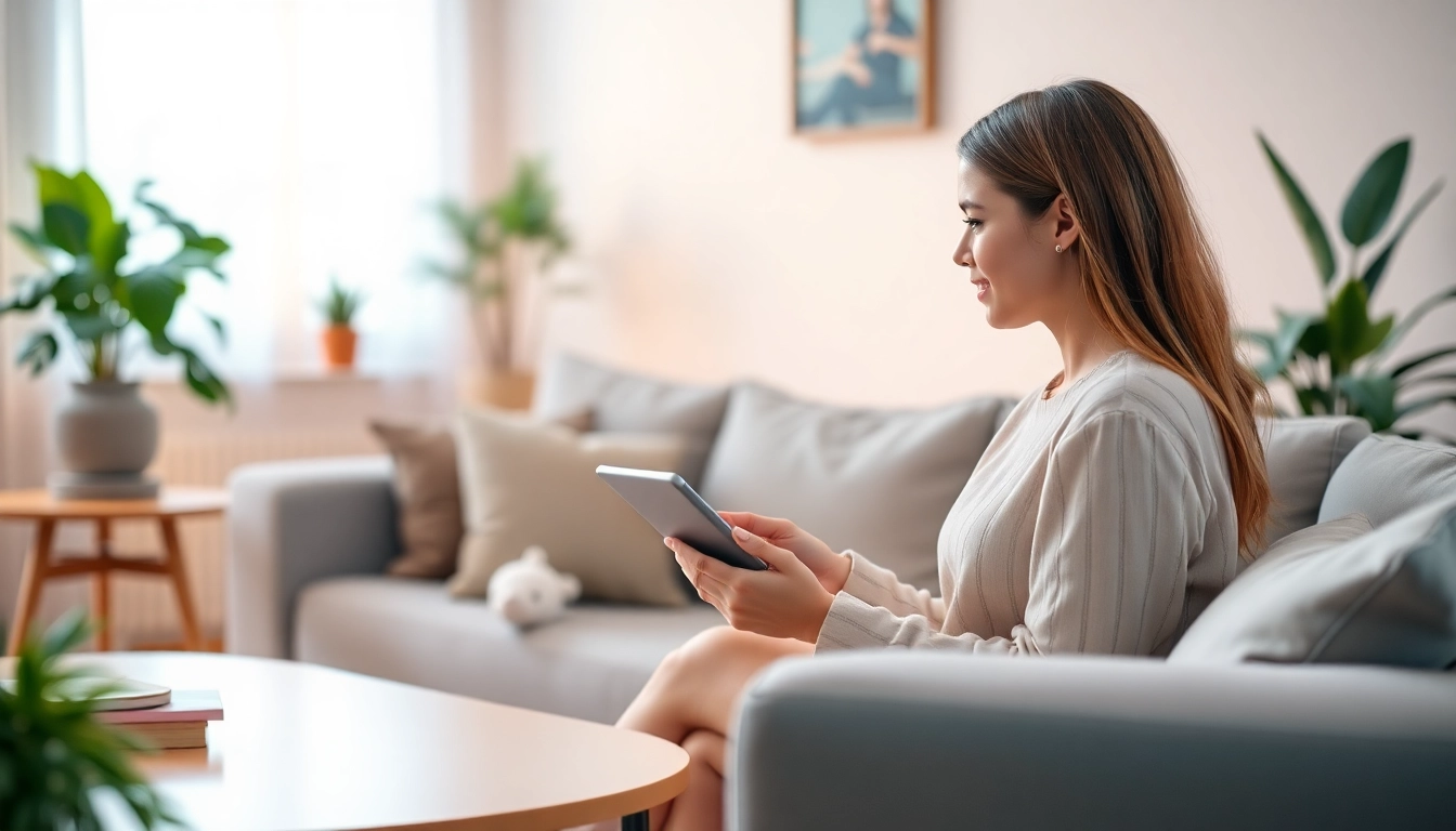 AI girlfriend character engaging with user, showcasing friendly companion interaction.