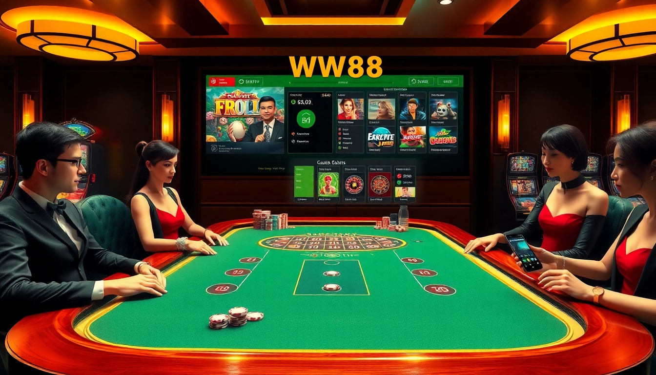 Experience luxury gaming at WW88 with sophisticated casino tables and sleek mobile interfaces.