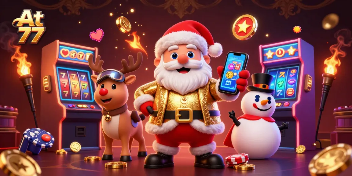 Join the excitement at At 77 with Santa, a reindeer dealer, and a poker snowman!