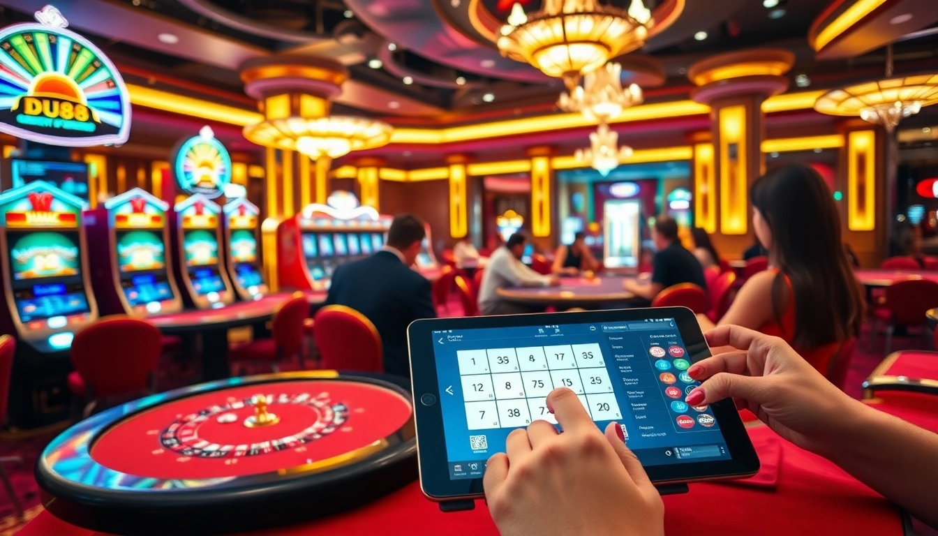 Engaged players enjoying a thrilling game at DU88 casino tables.