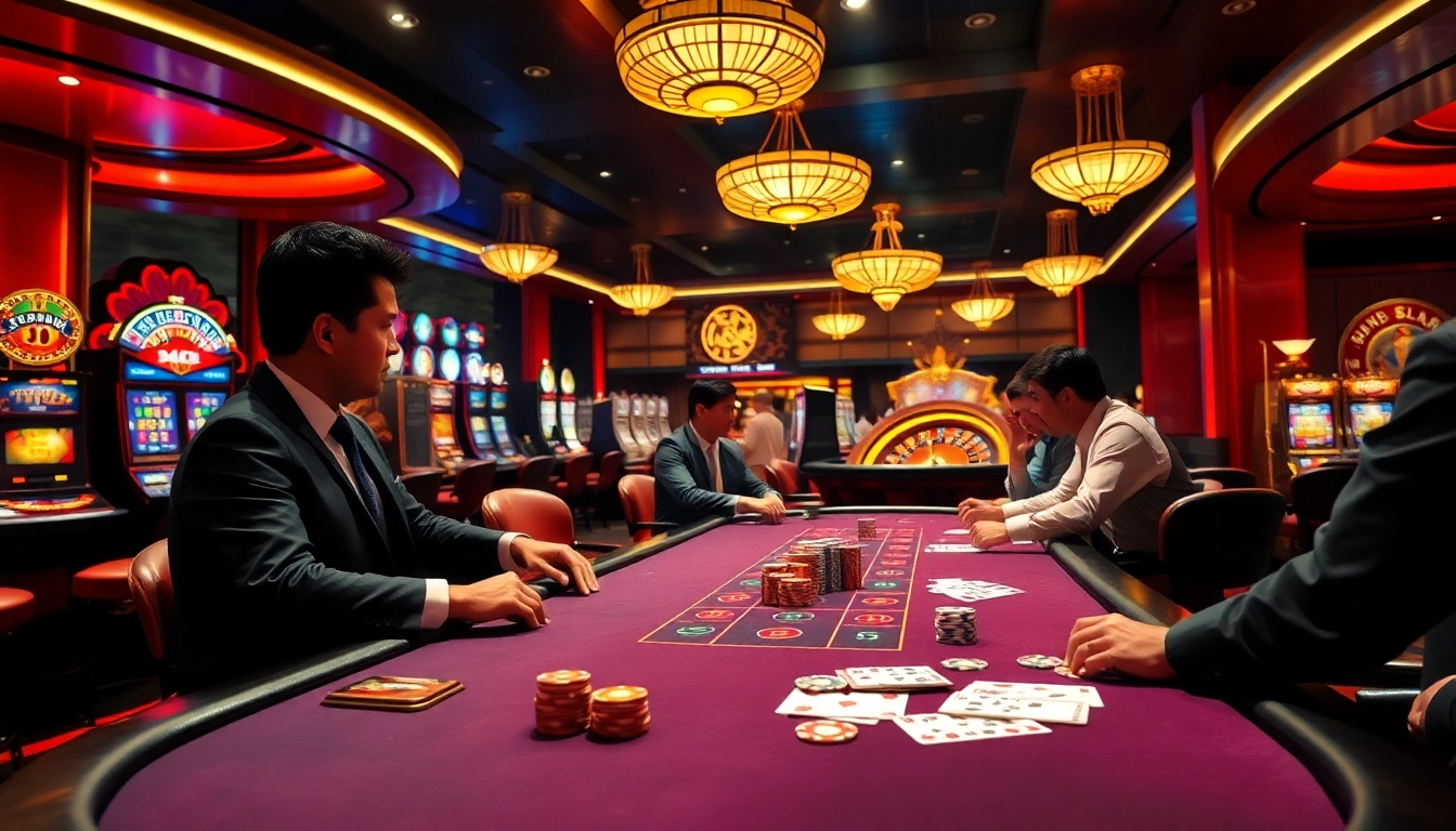 B52Club offers an exciting poker experience, showcasing vibrant tables and professional dealers.