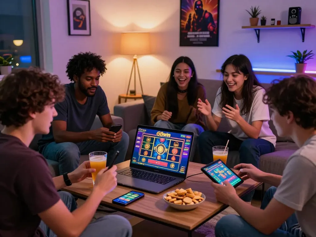 Exciting group gaming experience with 68win online casino games and lively atmosphere.
