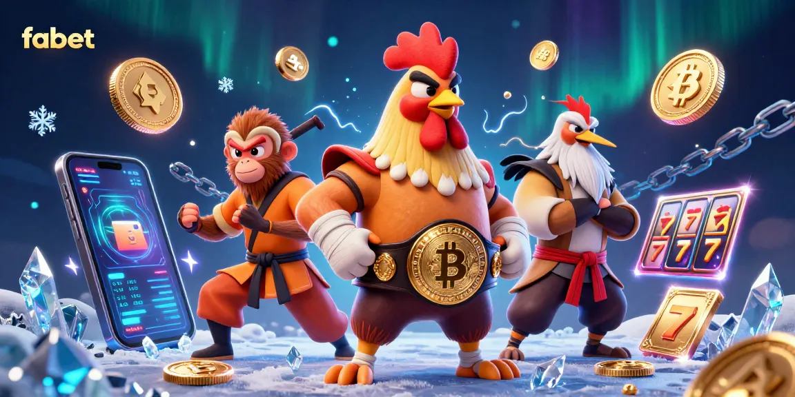 Engage in thrilling casino games with fabet featuring a lively 3D illustration of unique characters.