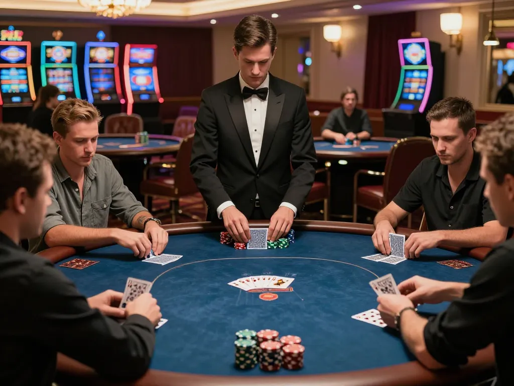 Players engaging in intense poker strategy at MAN88 casino table