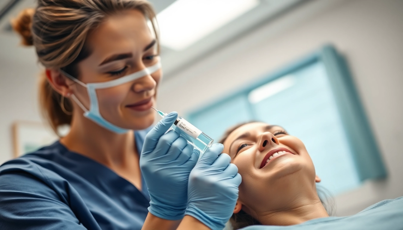 Buy Retatrutide UK treatment demonstration by a professional healthcare provider