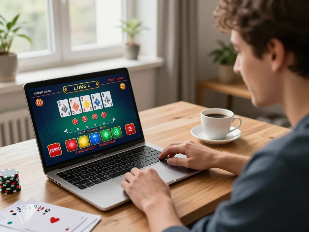 Engaging in live dealer blackjack online, a player strategizes while focused on the C168 gaming session.