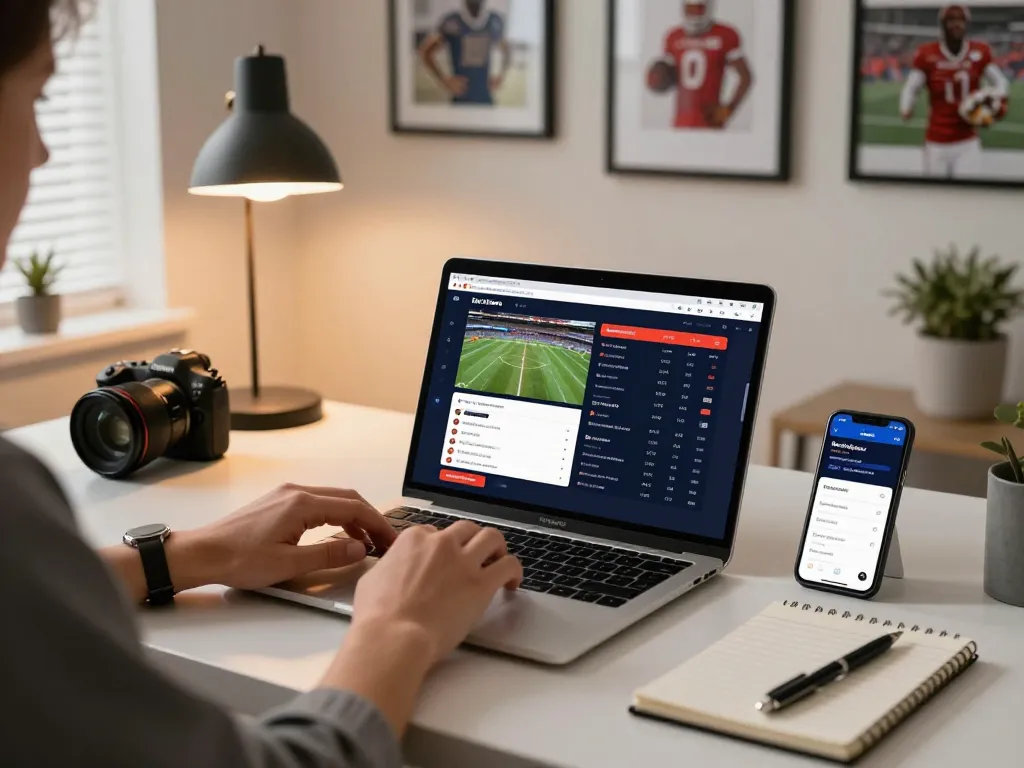 Placing strategic bets on https://xo88.farm/ with engaging laptop and mobile betting setup