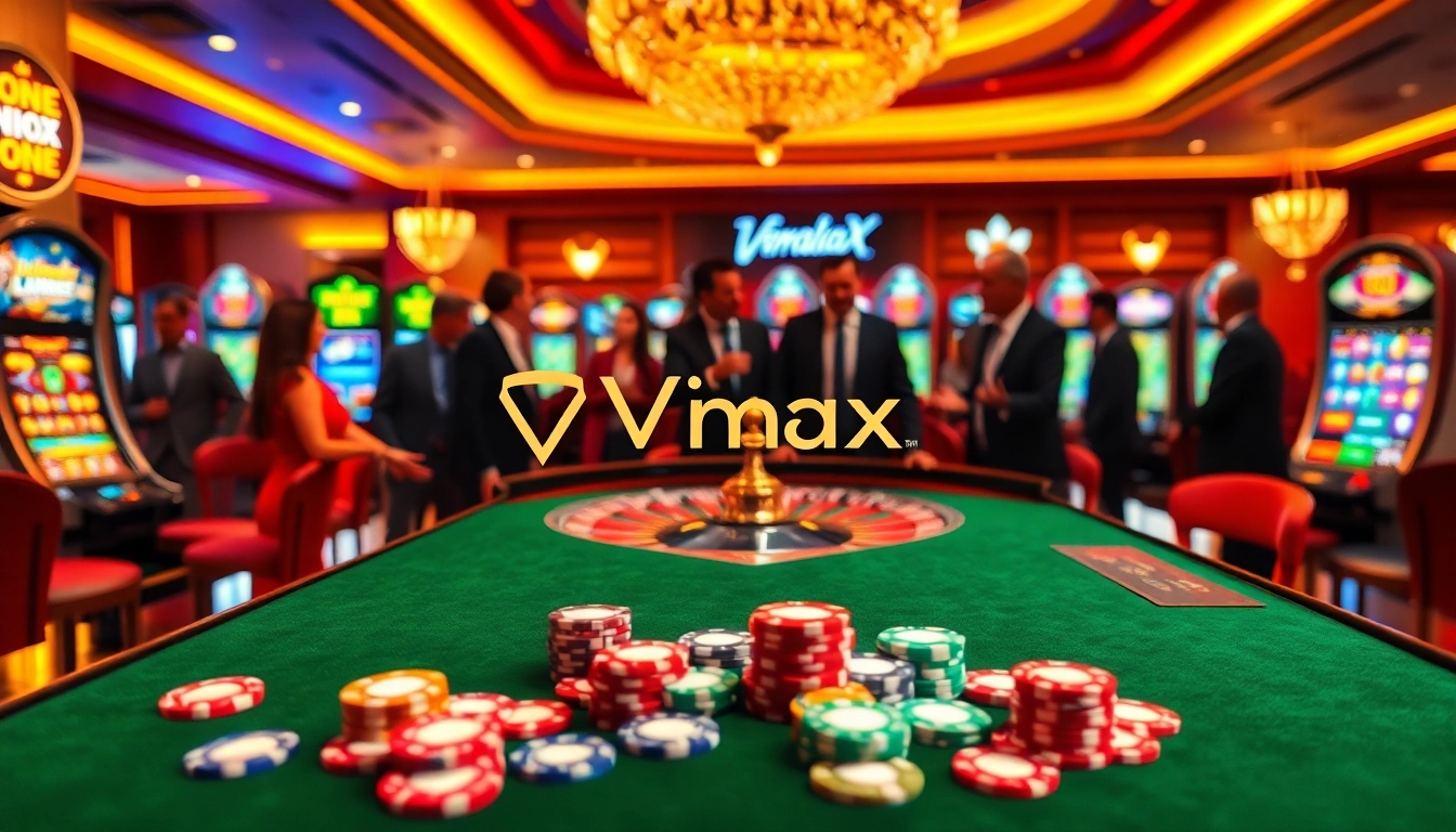 Experience the thrill of casino action with Vmax at a luxurious roulette table filled with excitement.