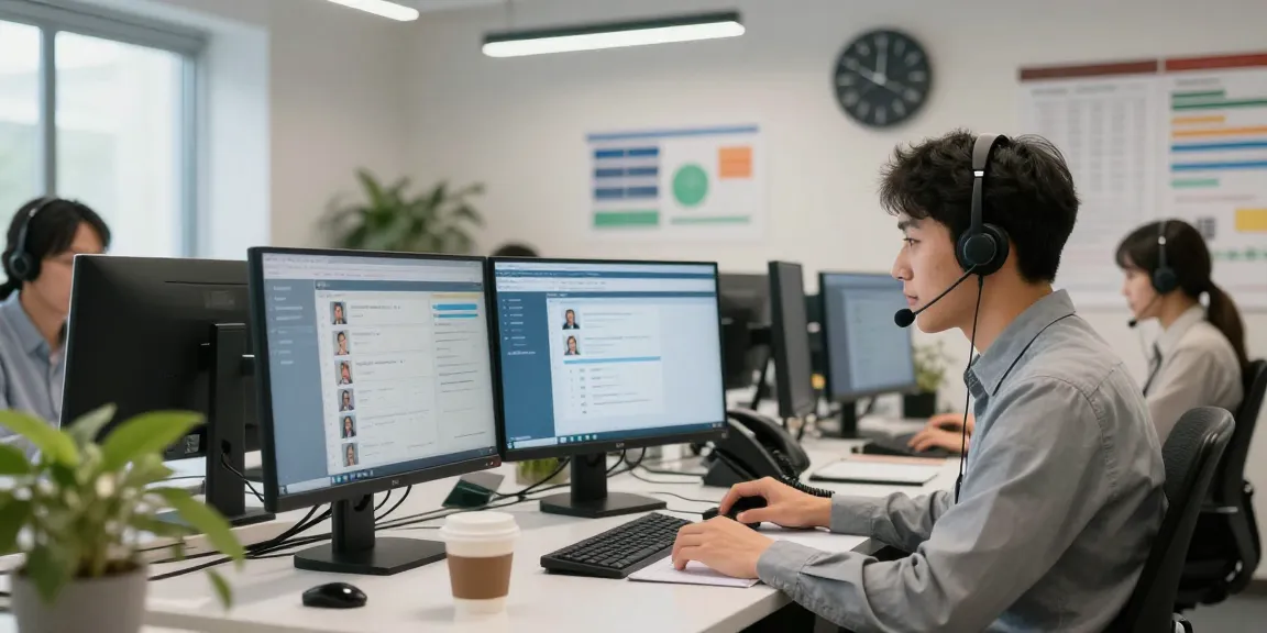 Discover who called me with a professional tech support scene showing an engaged customer service representative.