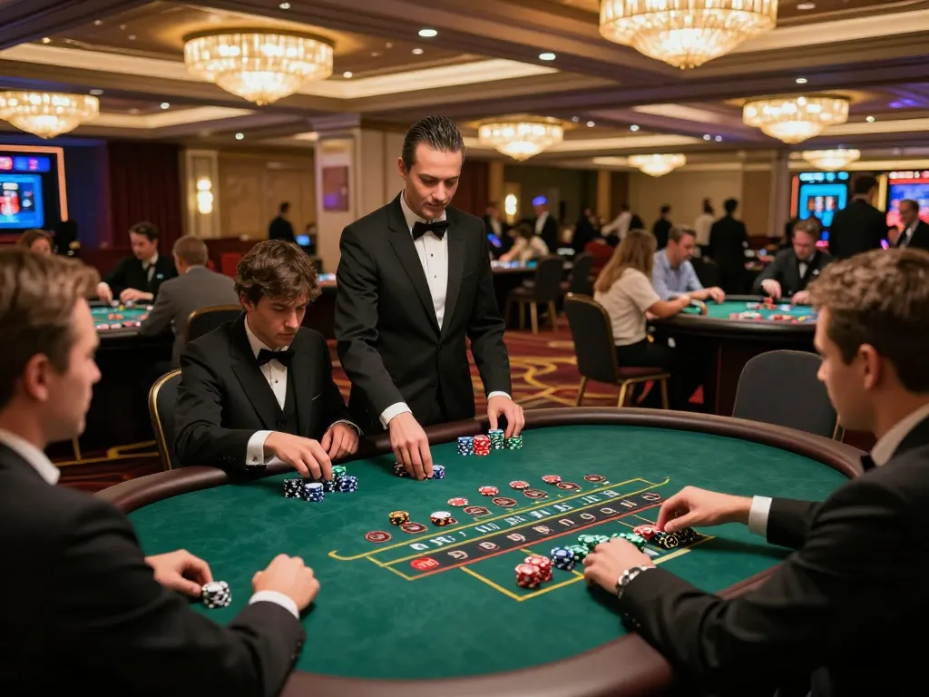 Engage in thrilling blackjack gameplay at hay88 with players and vibrant casino atmosphere.