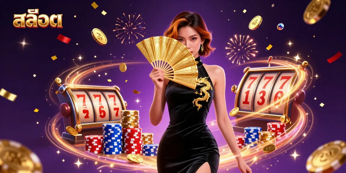 Experience the thrill of สล็อต with stunning slot reels and vibrant casino elements.
