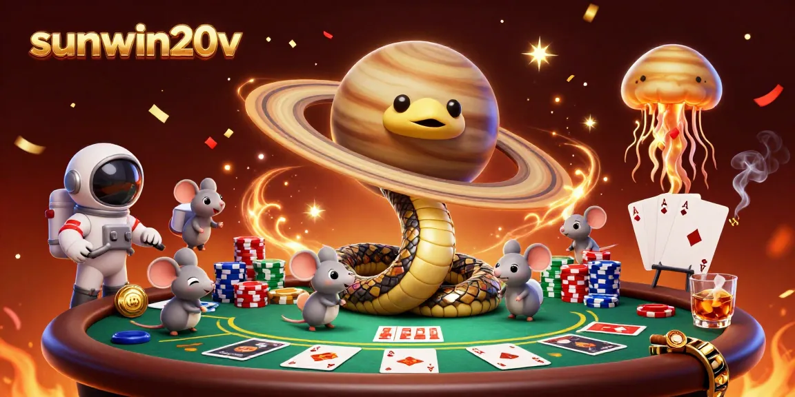Engage in thrilling bets with sunwin20v amidst an exciting cosmic casino scene.