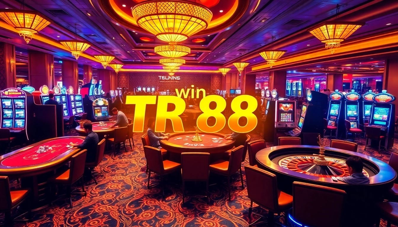 Experience the thrill of winning at tr88 win with vibrant casino tables and slot machines.