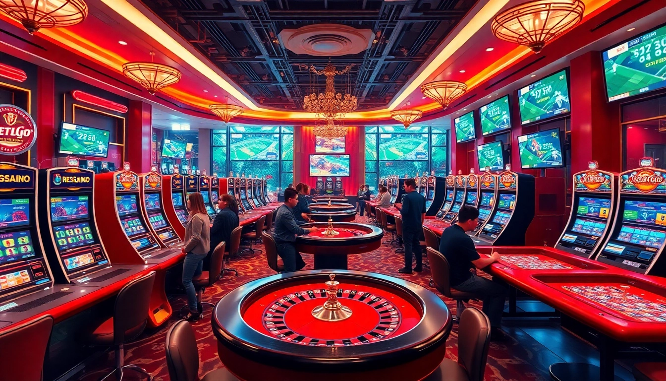 Experience the excitement of new88go.com with a vibrant online casino atmosphere showcasing engaging games and happy players.