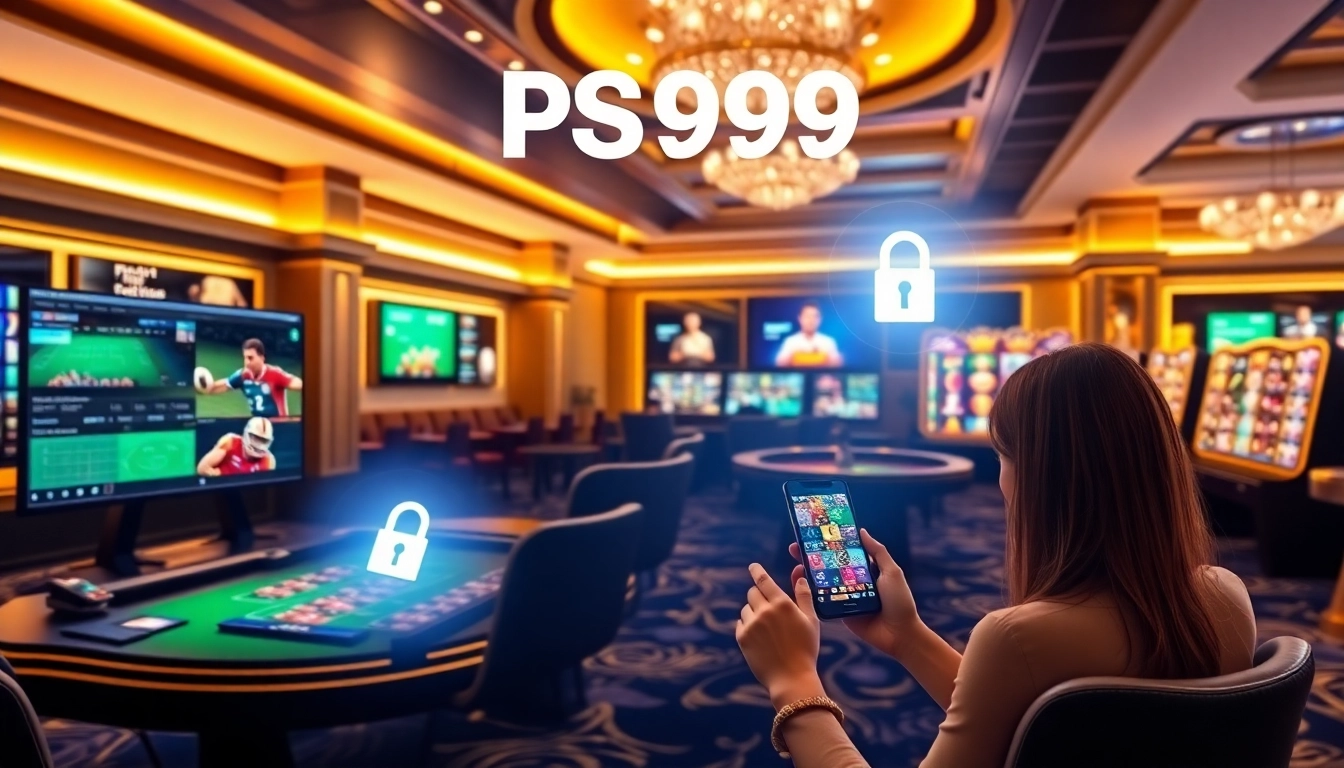 PS99 online gaming platform interface highlighting sports betting and live casino options.