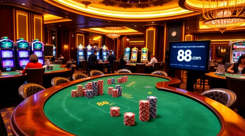 Experience the excitement of gambling at 88i com with vibrant tables and slot machines.