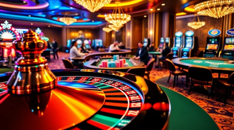 Experience thrilling casino action at https://nk88net.com/ with players enjoying poker, roulette, and slot machines.