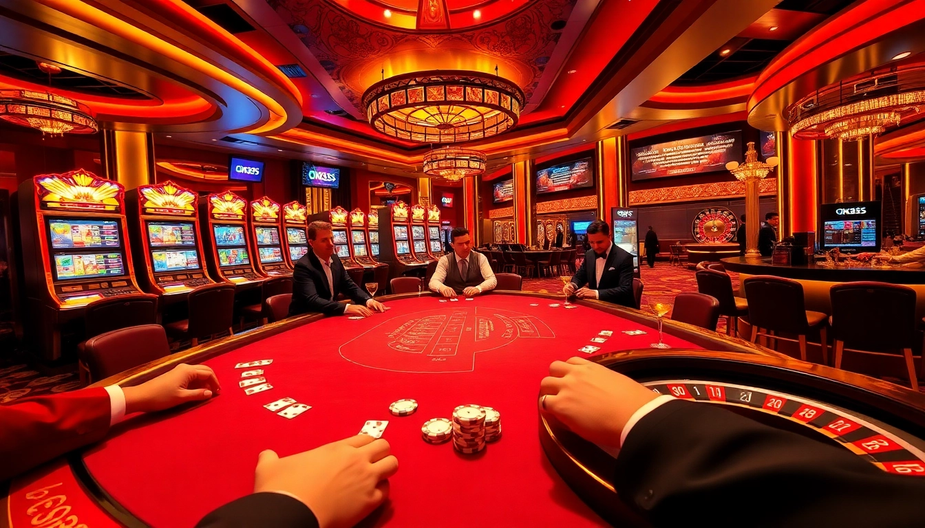 Experience the thrill of betting at OK365's luxurious casino with poker and slots.