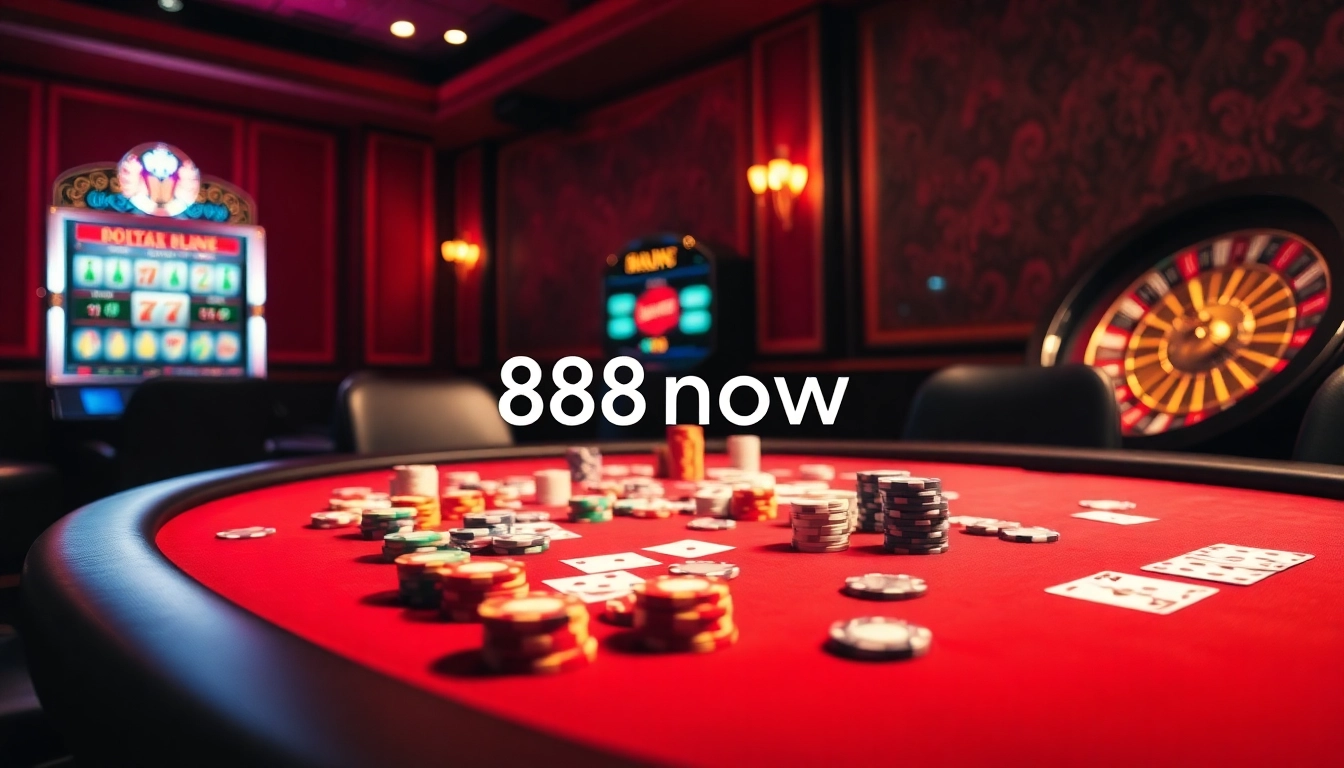 Experience the thrill of high-stakes poker and slot machines at 888now casino.