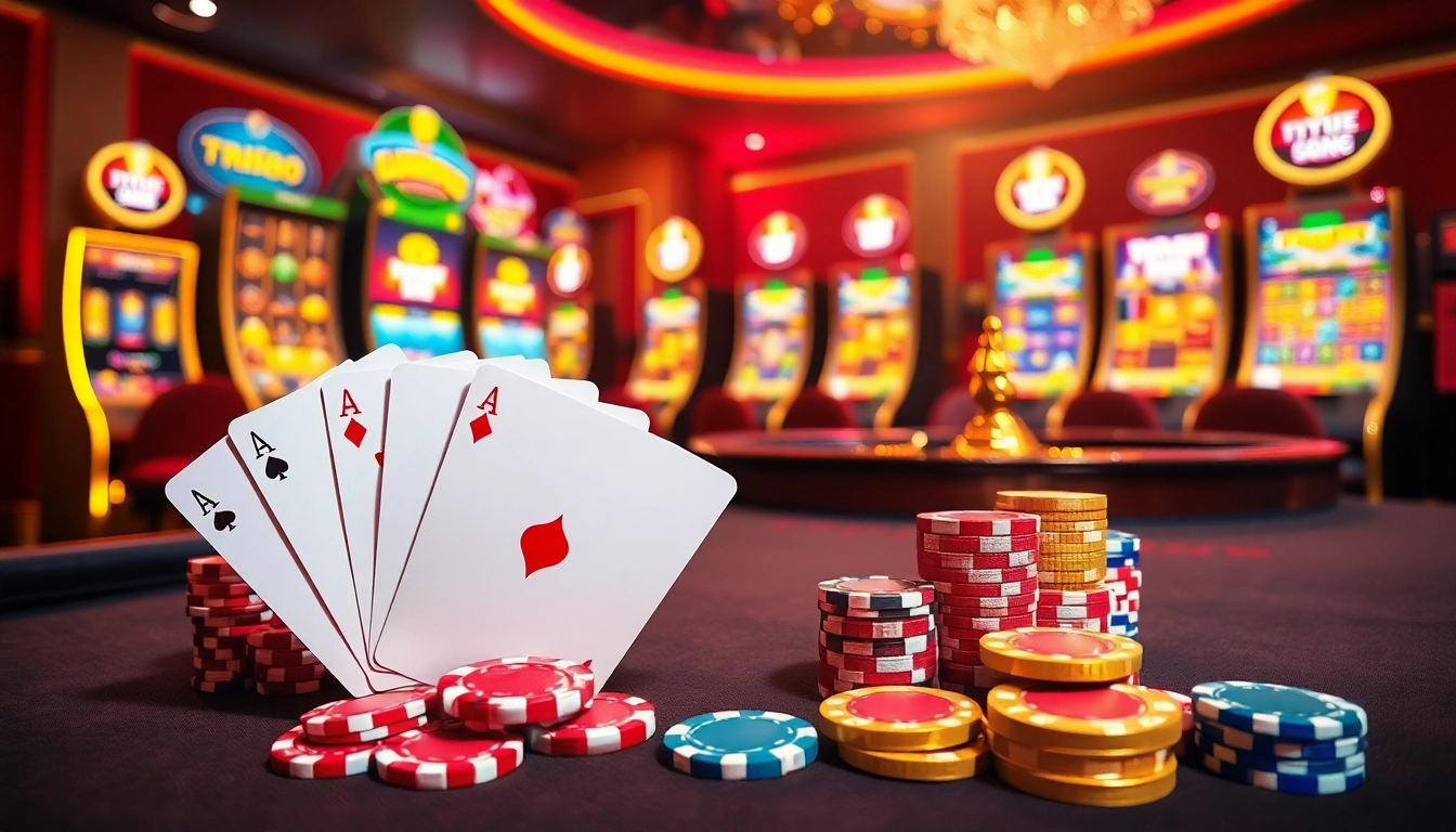 Engage with tr88 at a luxurious casino featuring vibrant roulette and poker action.