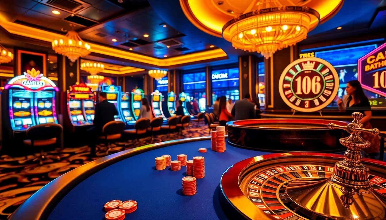 Exciting gambling action at 789club featuring a poker table with vibrant chips and cards.