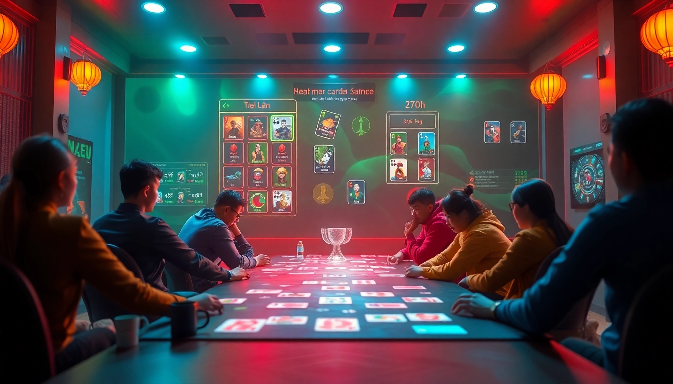 Discover the engaging online gaming experience at gamebaidoithuong.com.vc with vibrant visuals of card games.