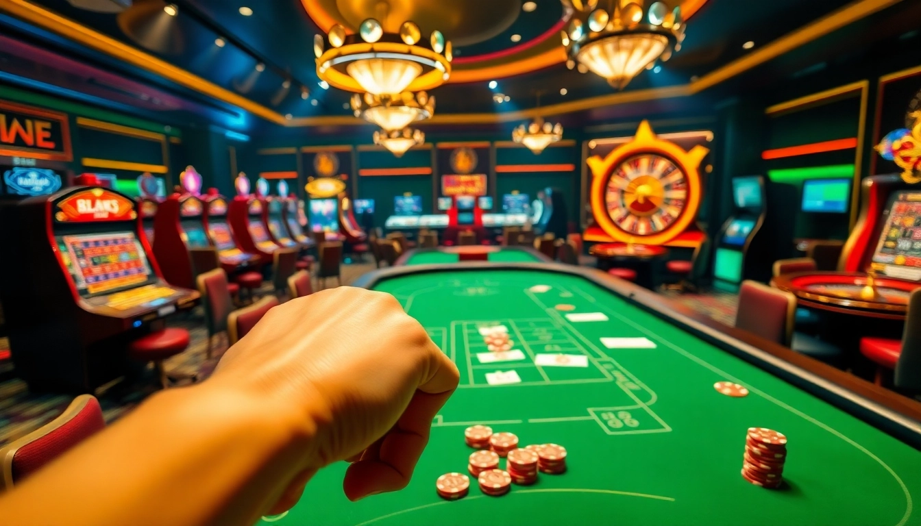 Experience high-stakes excitement at a casino featuring KP 88 poker chips on the table.