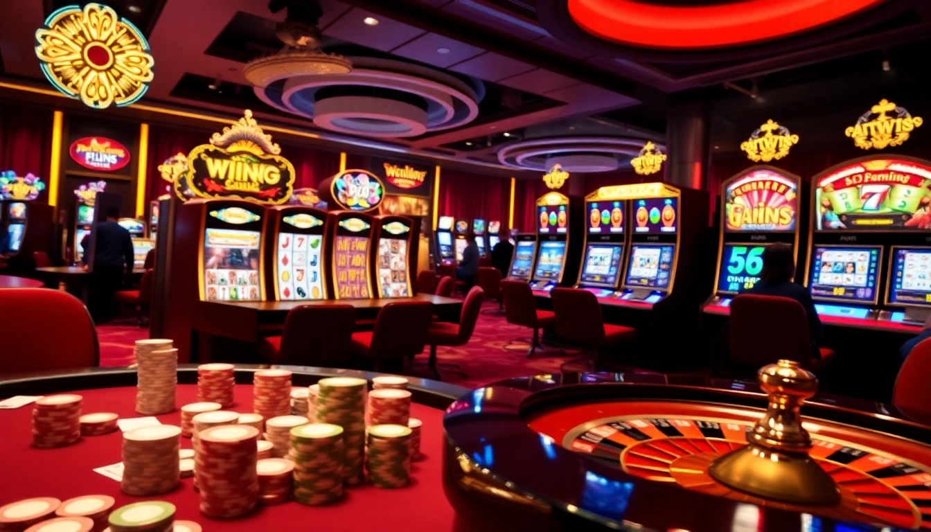 Players experiencing online gambling action at 68win with vibrant casino graphics.