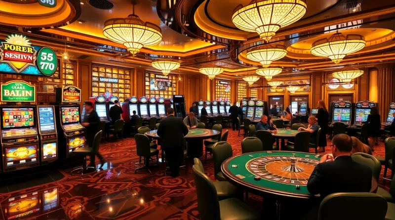 Experience the thrill of 69 VN at a vibrant, luxurious casino gaming floor.