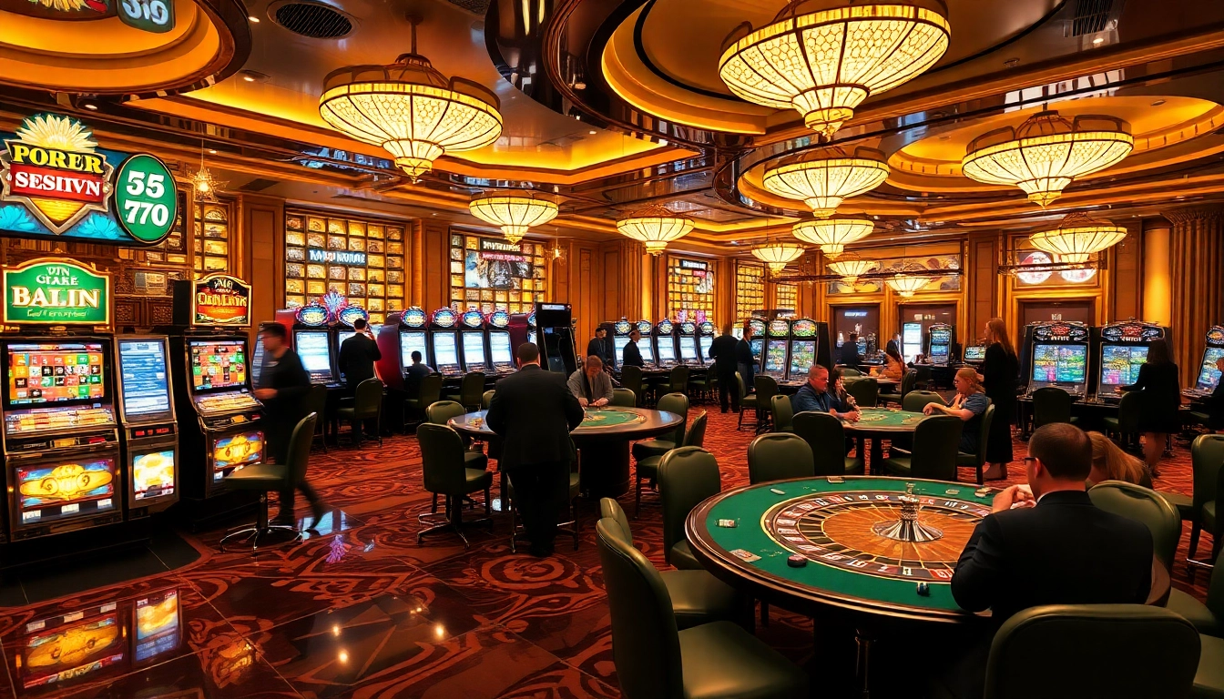 Experience the thrill of 69 VN at a vibrant, luxurious casino gaming floor.
