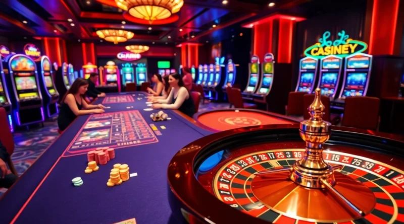 Engaged gamblers enjoying a vibrant casino experience at nhà cái x88 with exciting games.