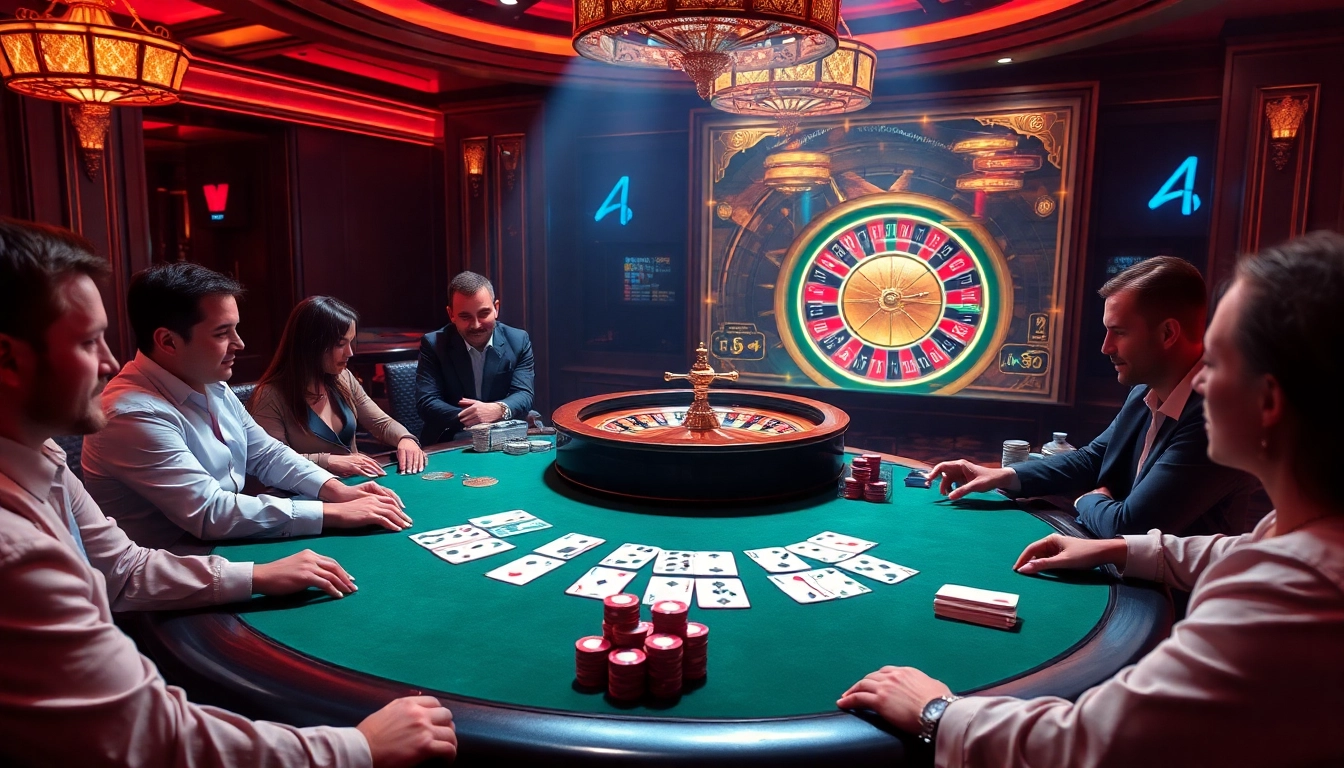 Experience excitement at cm88 casino with vibrant poker chips and a thrilling roulette backdrop.