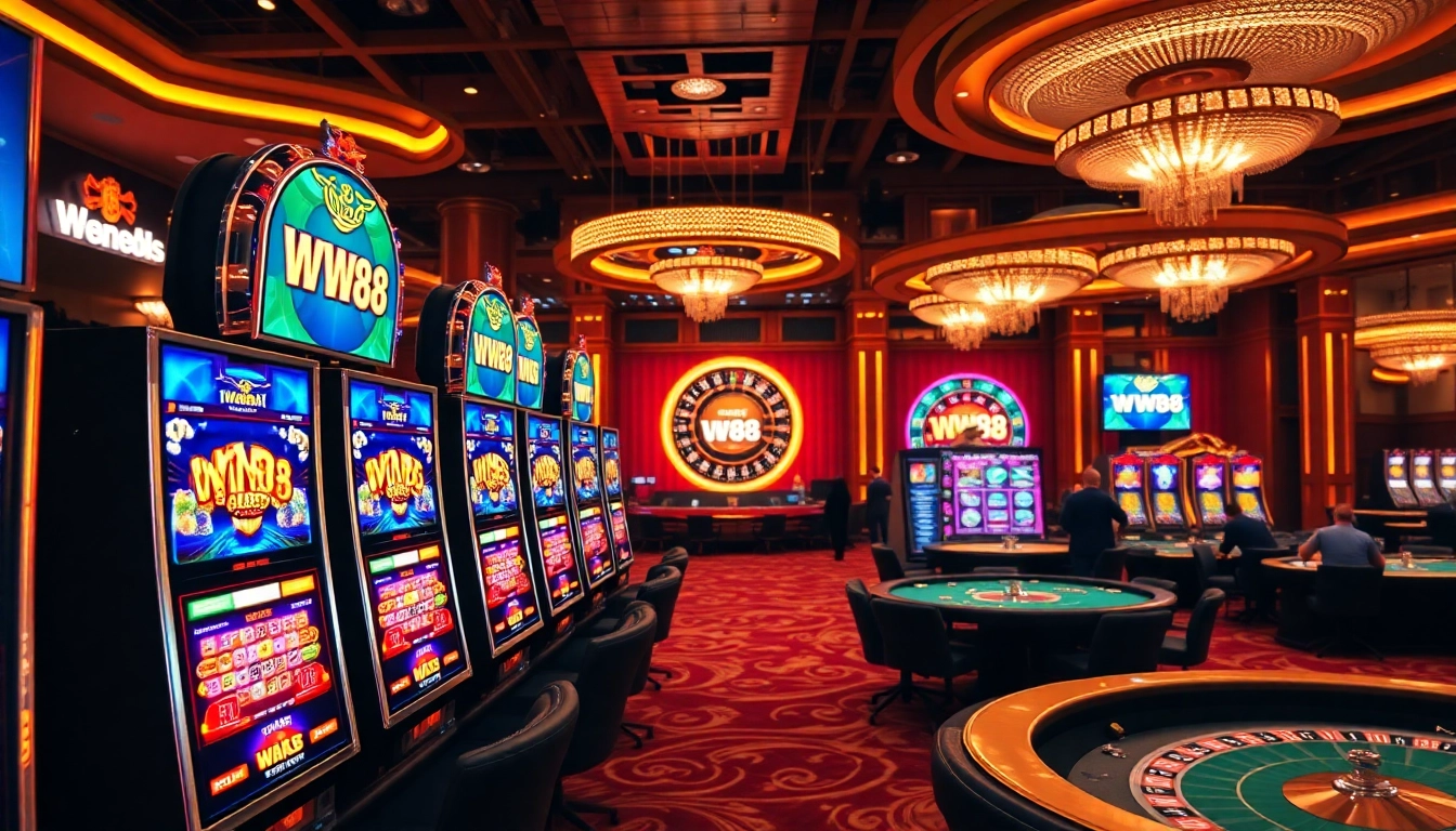 Experience the excitement of ww88 with vibrant slot machines and lively casino action.