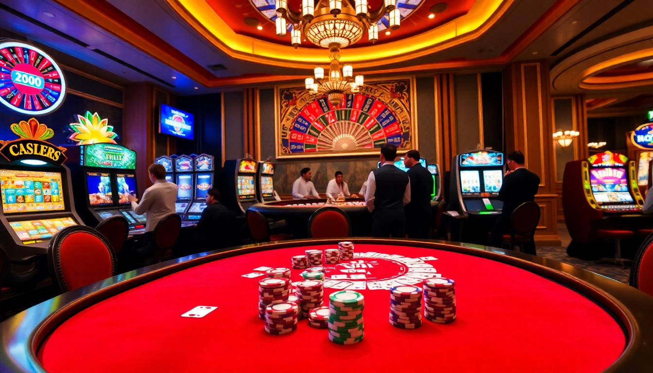 Experience thrilling gameplay at https://vj88vn.com/ with a polished poker table and roulette wheel.