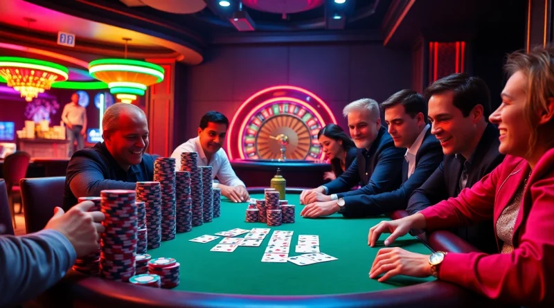 Experience the thrill of the s8 casino with chips, cards, and an engaging poker game.