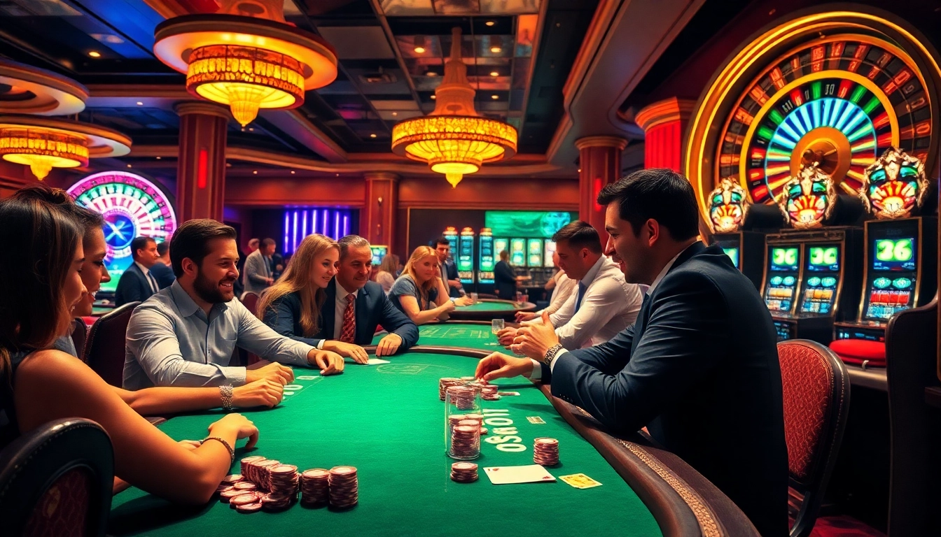 Experience the thrill of LC88 win with professional gamblers at colorful casino tables.