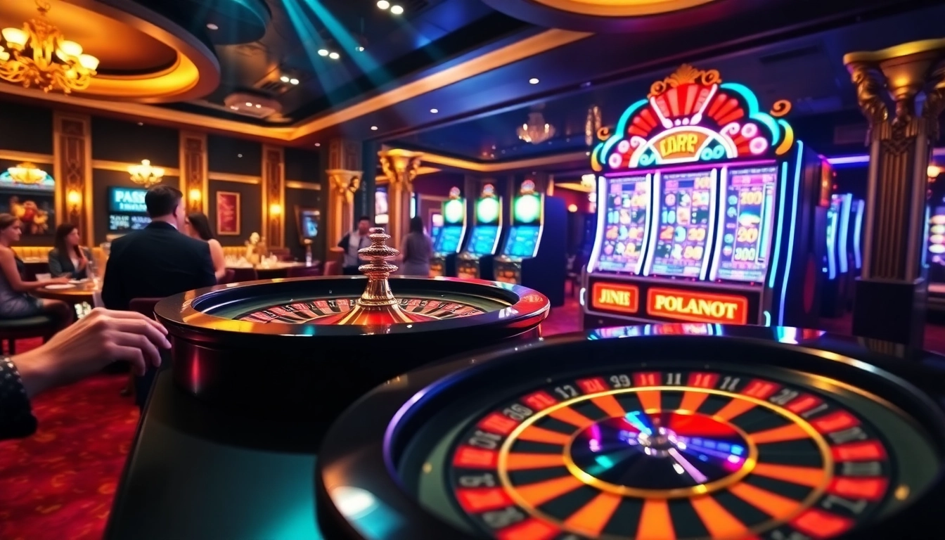 Experience thrilling casino action at https://lc88app.com/ with a vibrant roulette scene and players betting chips.